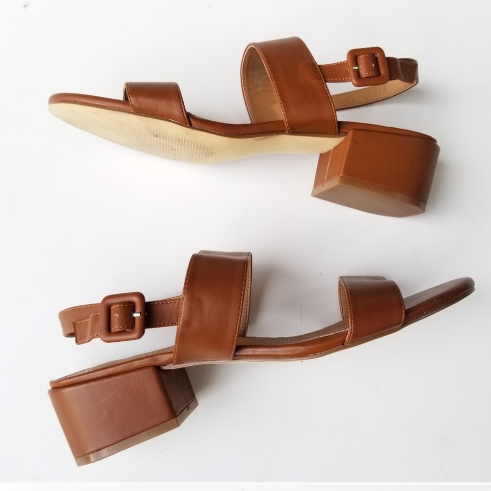 Brown slingback sandals